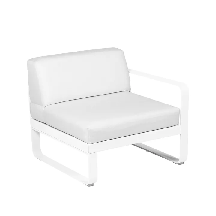 Bellevie Right modulsoffa - Cotton white (vit), off-white dyna, 1-sits - Fermob