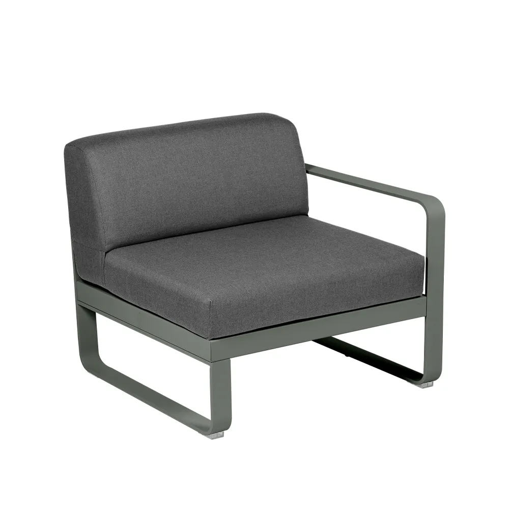 Bellevie Right modulsoffa, rosemary, graphite grey dyna, 1-sits Fermob