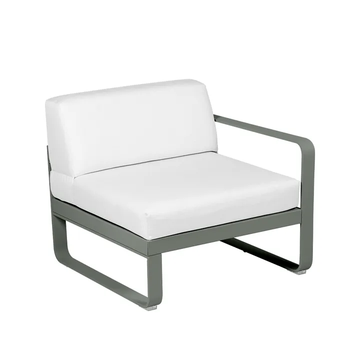 Bellevie Right modulsoffa - Rosemary (grön)-off-white dyna-1-sits - Fermob