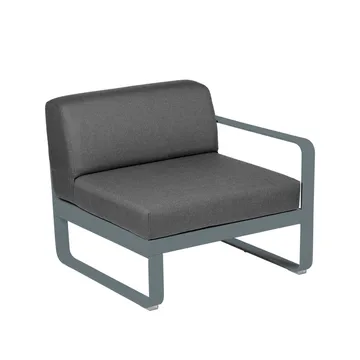 Bellevie Right modulsoffa - Storm grey (grå), graphite grey dyna, 1-sits - Fermob