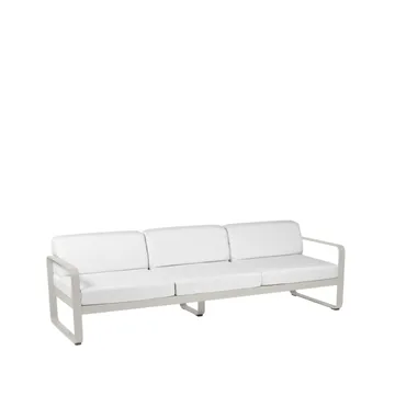 Bellevie soffa - 3-sits clay grey, off-white dyna - Fermob