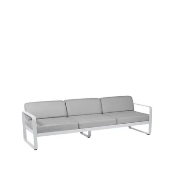 Bellevie soffa - 3-sits Cotton white (vit), flannel grey dyna - Fermob