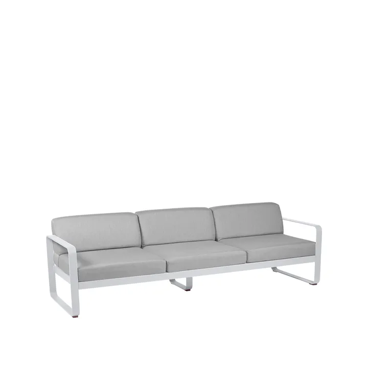 Bellevie soffa - 3-sits Cotton white (vit), flannel grey dyna - Fermob