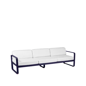 Bellevie soffa - 3-sits Deep blue (blå), off-white dyna - Fermob
