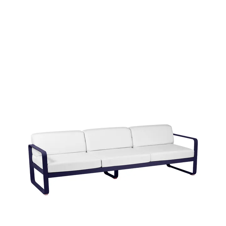 Bellevie soffa - 3-sits Deep blue (blå), off-white dyna - Fermob