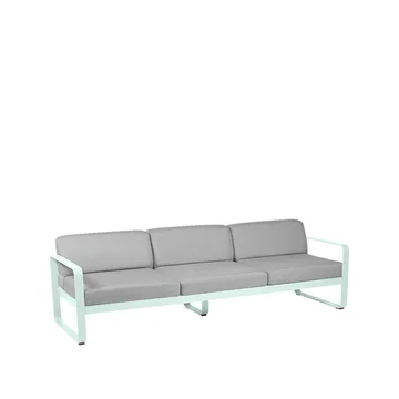 Bellevie soffa - 3-sits Ice mint (grön), flannel grey dyna - Fermob