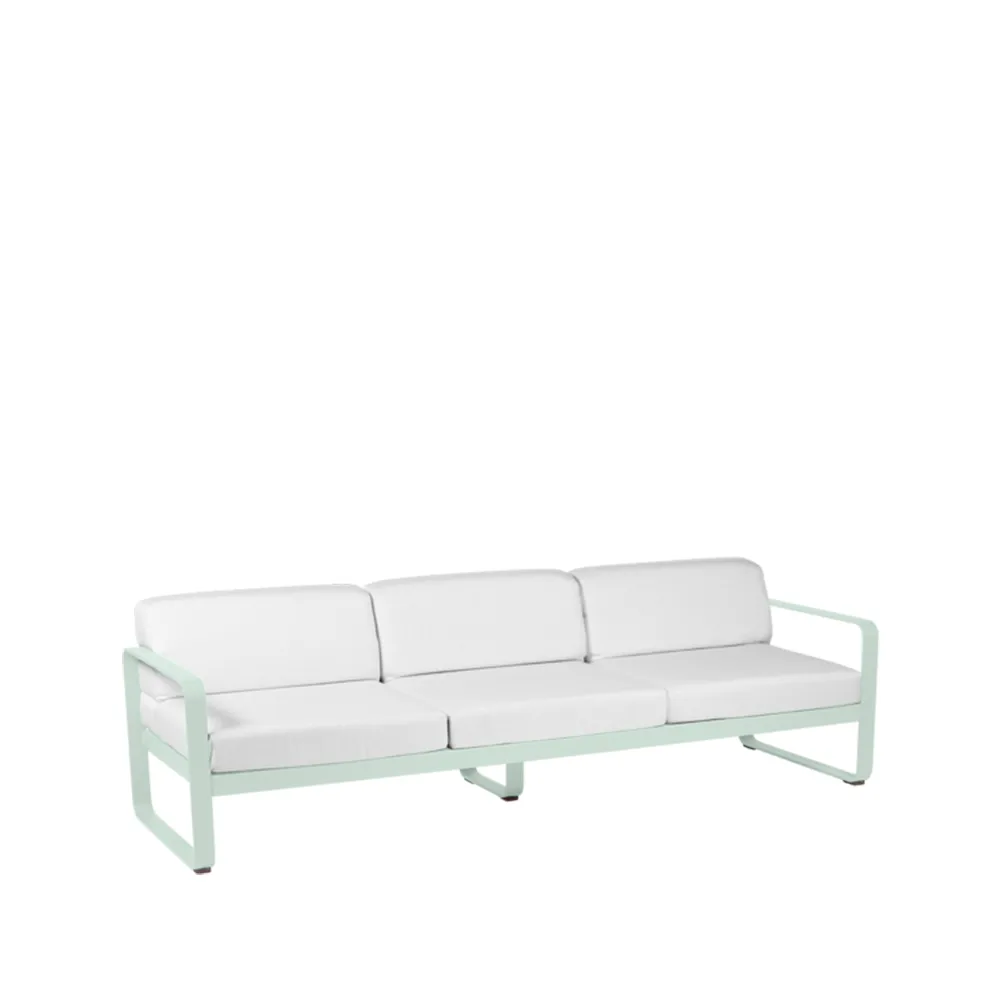 Bellevie soffa, 3-sits Ice mint (grön)-off-white dyna Fermob