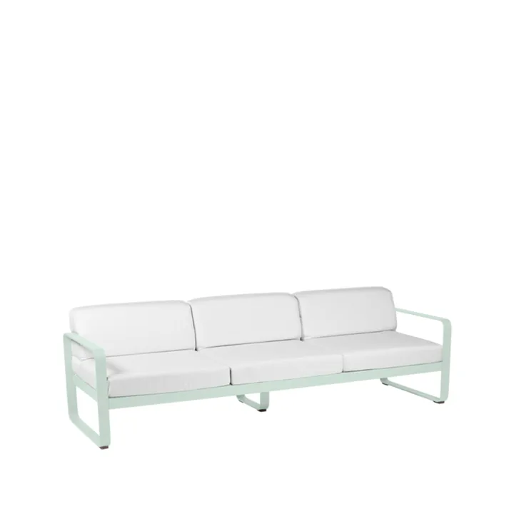 Bellevie soffa - 3-sits Ice mint (grön)-off-white dyna - Fermob