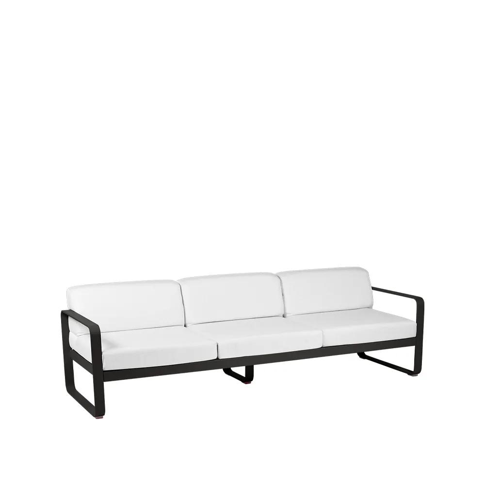Bellevie soffa, 3-sits liquorice, off-white dyna Fermob
