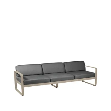 Bellevie soffa - 3-sits Nutmeg (beige), graphite grey dyna - Fermob