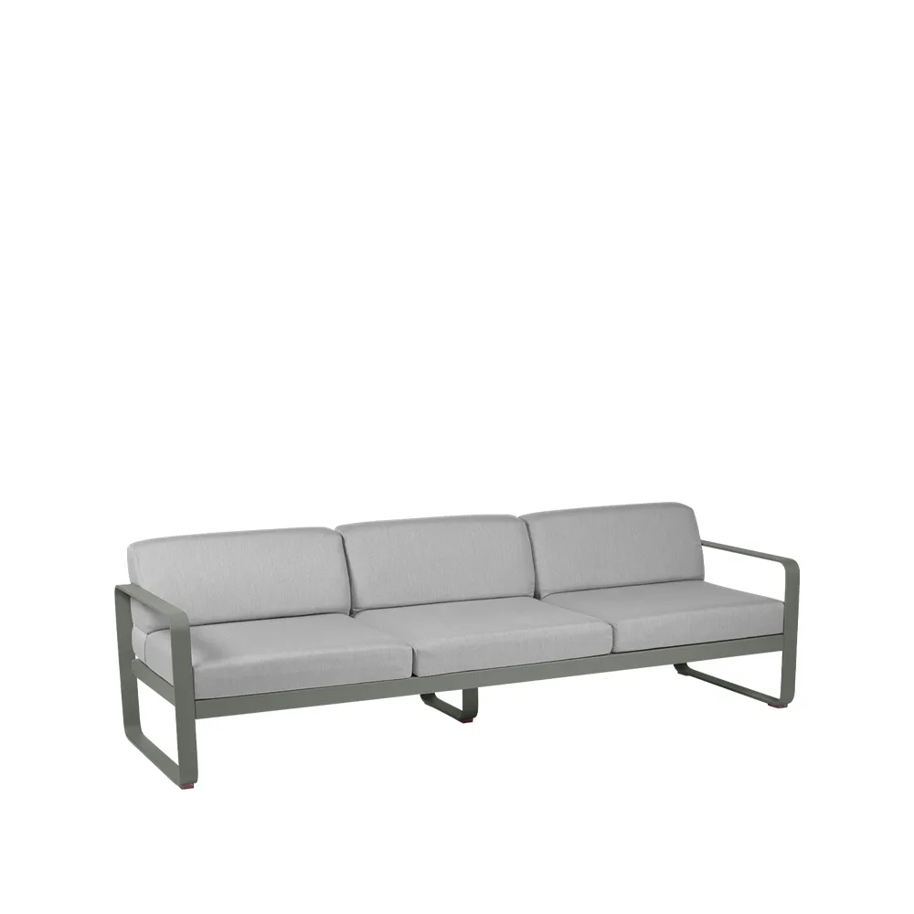 Bellevie soffa, 3-sits rosemary, flannel grey dyna Fermob