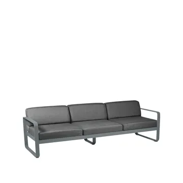 Bellevie soffa - 3-sits Storm grey (grå), graphite grey dyna - Fermob