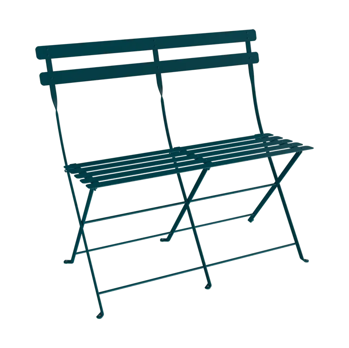 Bistro 2-sits bänk med ryggstöd - Acapulco blue - Fermob