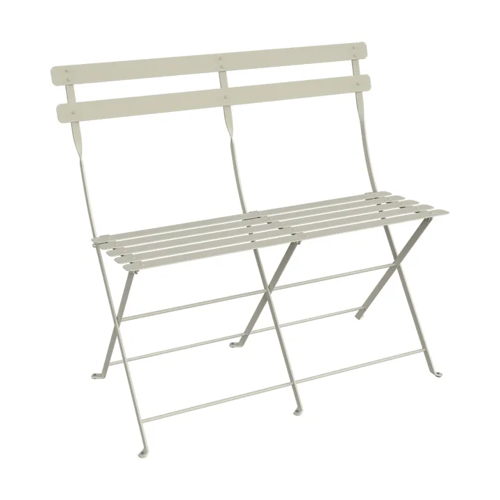 Bistro 2-sits bänk med ryggstöd - Clay Grey - Fermob