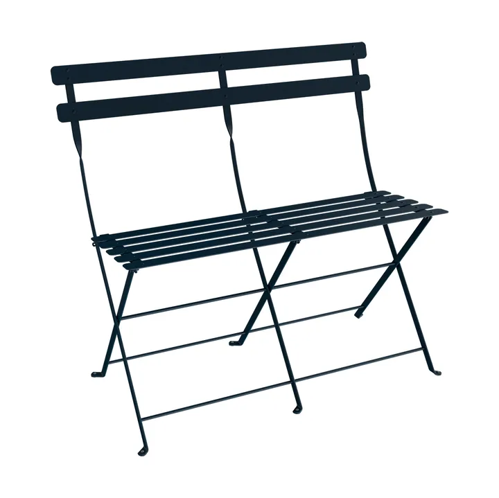 Bistro 2-sits bänk med ryggstöd - Deep blue - Fermob