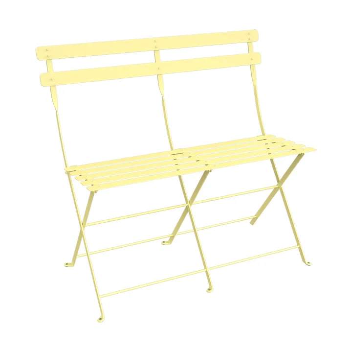 Bistro 2-sits bänk med ryggstöd - Frosted Lemon - Fermob