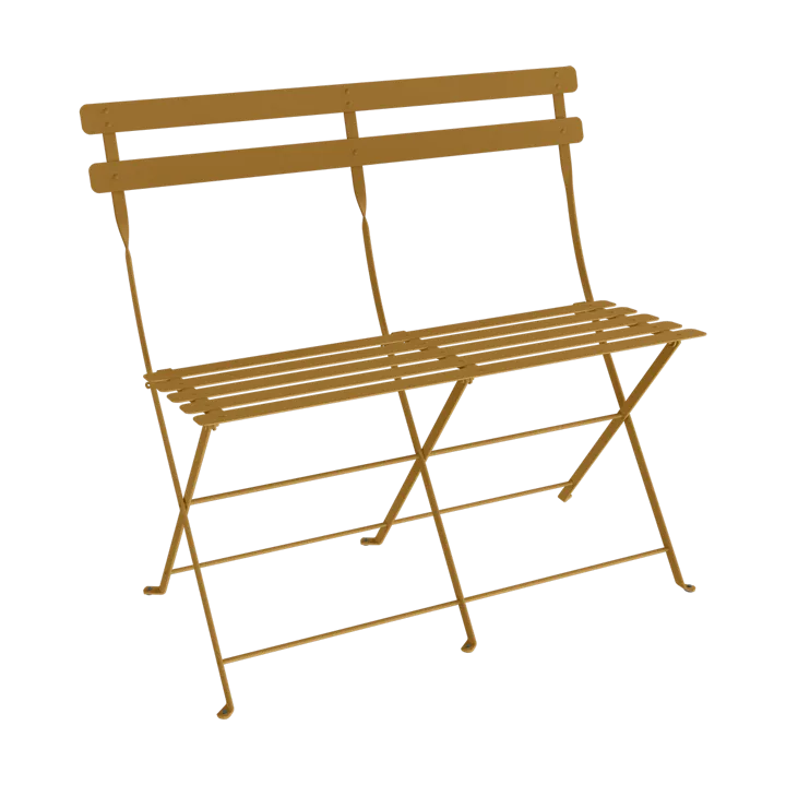 Bistro 2-sits bänk med ryggstöd - Gingerbread - Fermob