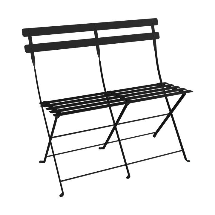 Bistro 2-sits bänk med ryggstöd - Liquorice - Fermob