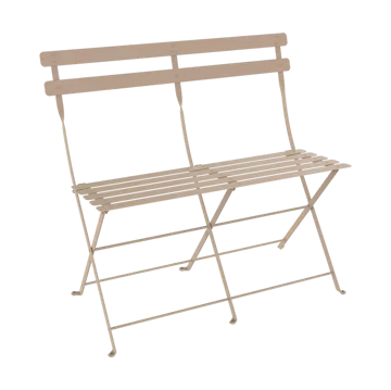 Bistro 2-sits bänk med ryggstöd - Nutmeg - Fermob