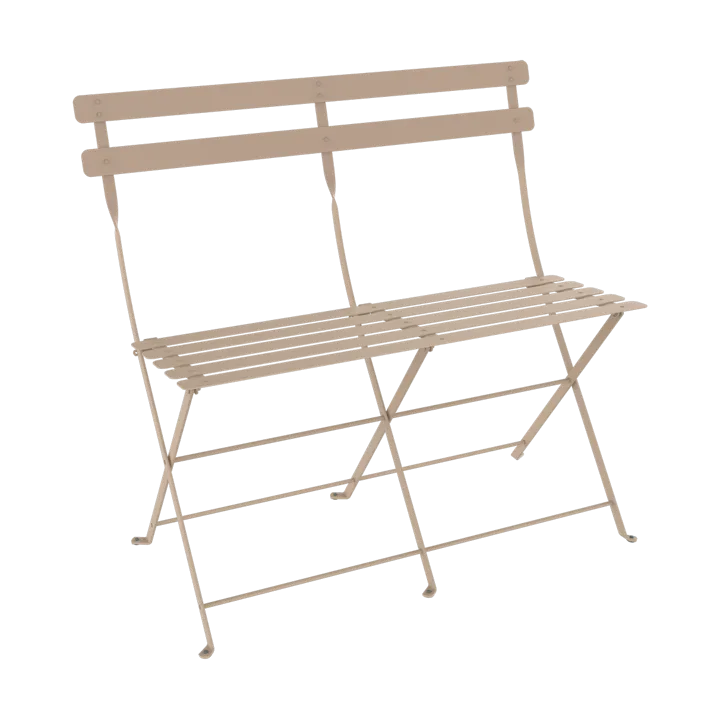 Bistro 2-sits bänk med ryggstöd - Nutmeg - Fermob