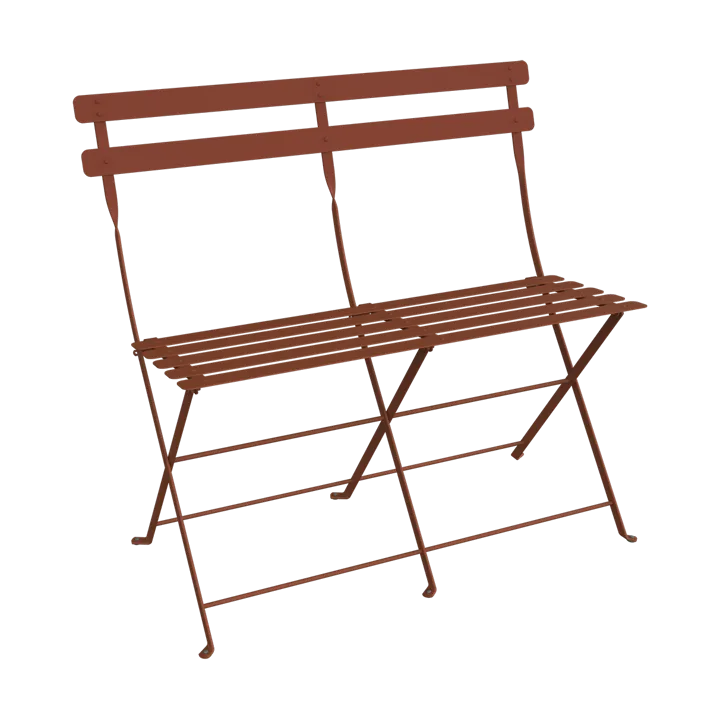 Bistro 2-sits bänk med ryggstöd - Red ochre - Fermob