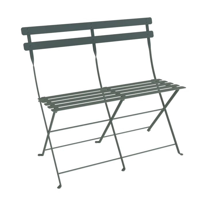 Bistro 2-sits bänk med ryggstöd - Storm Grey - Fermob