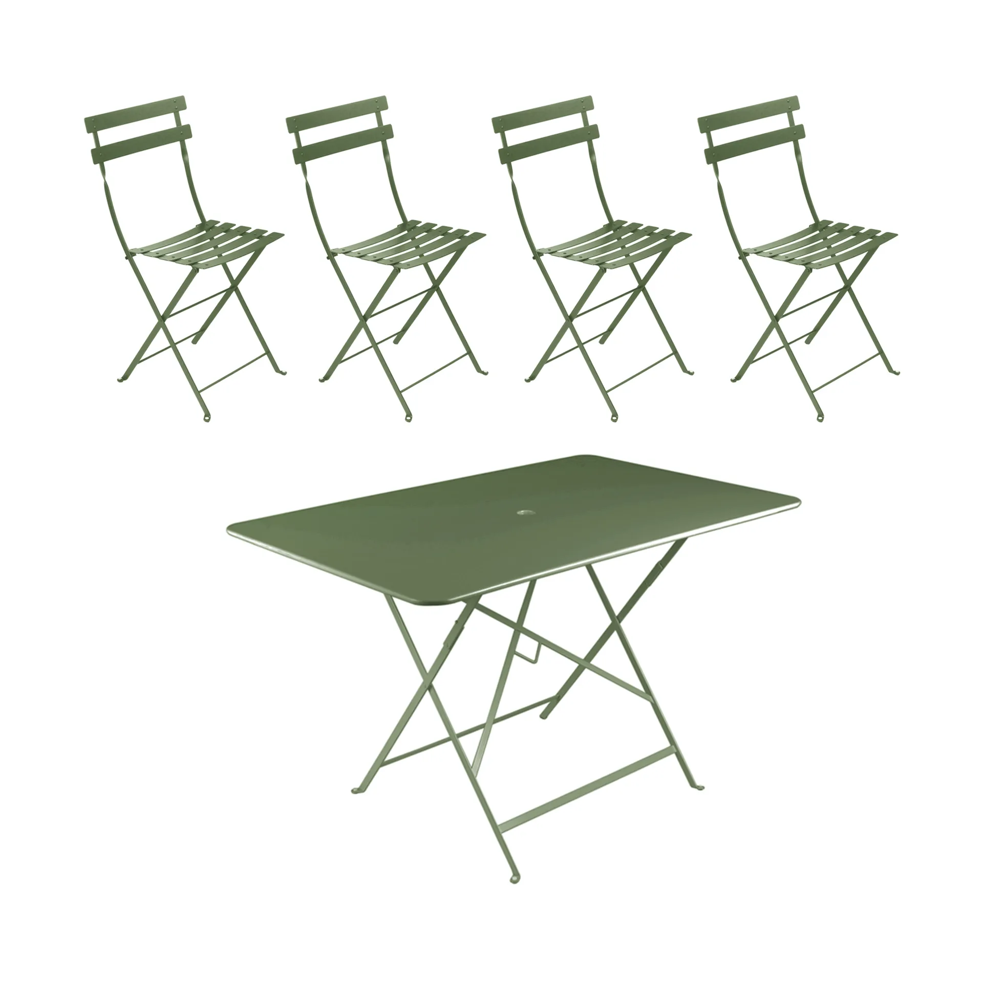 Bistro bord 117x77 cm + 4 stolar, Cactus,  Fermob