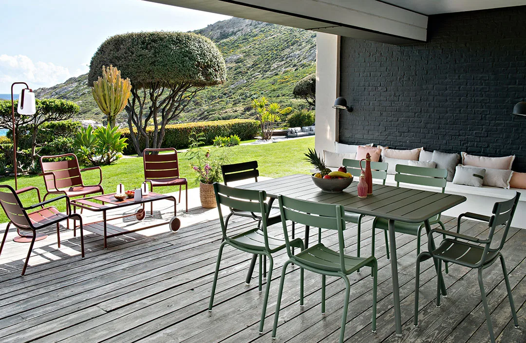 Bistro bord 117x77 cm + 4 stolar, Cactus,  Fermob