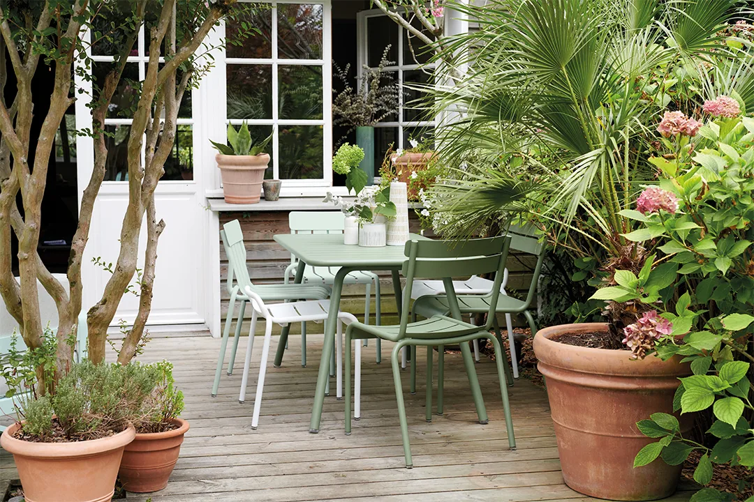 Bistro bord 117x77 cm + 4 stolar, Cactus,  Fermob