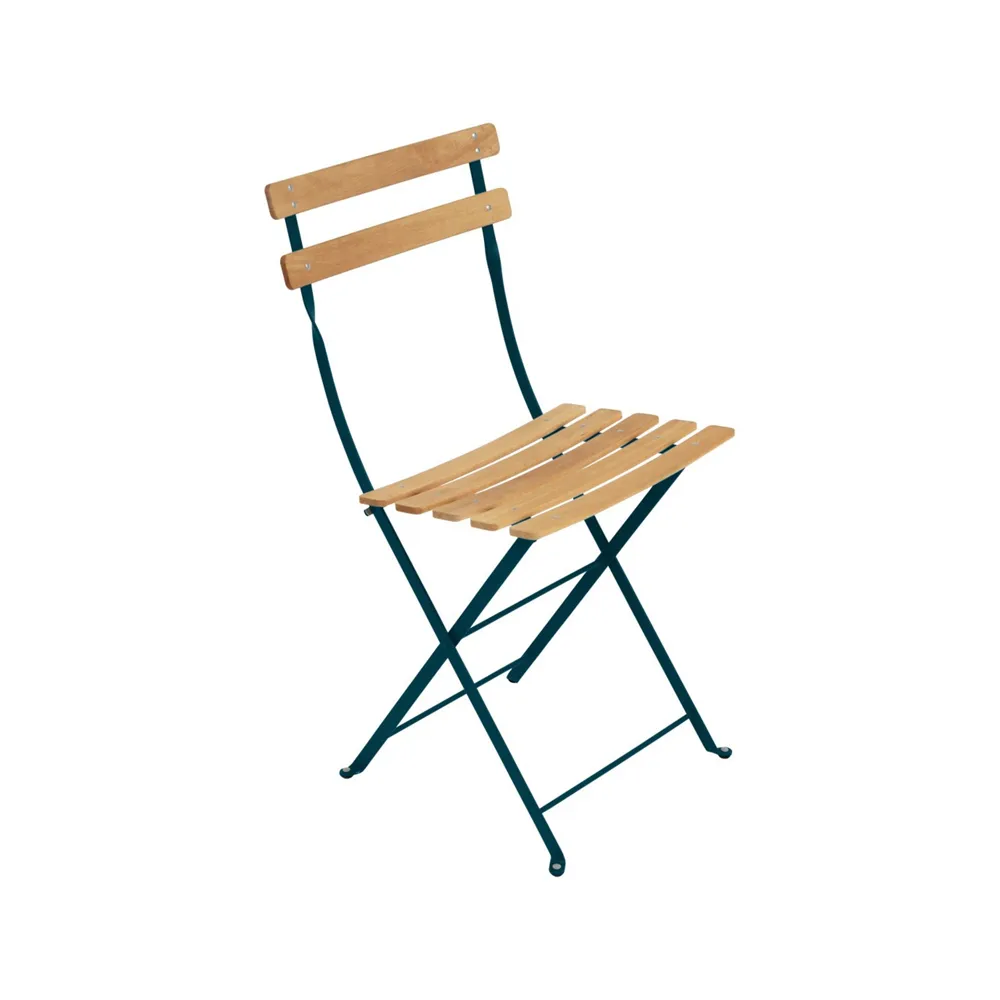 Bistro Natural stol, acapulco blue, oljad bok Fermob