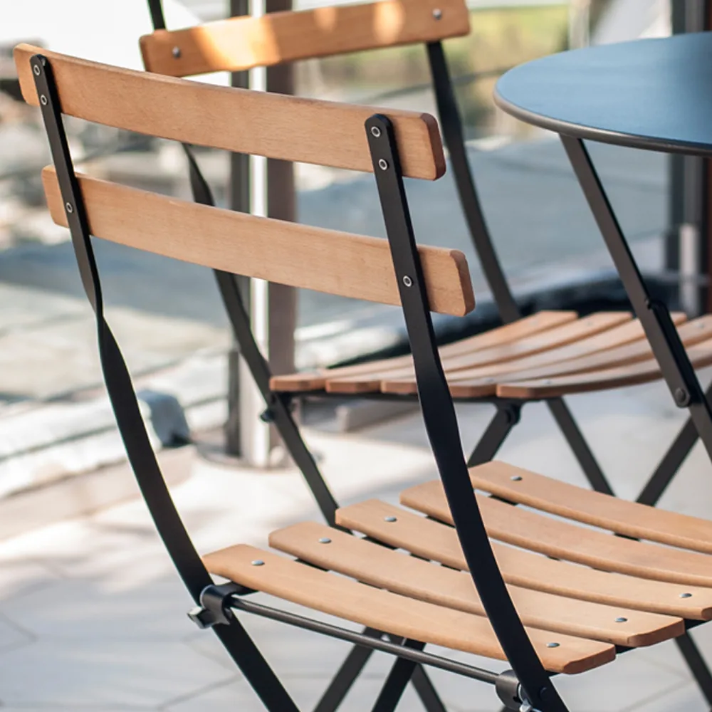 Bistro Natural stol, anthracite, oljad bok Fermob