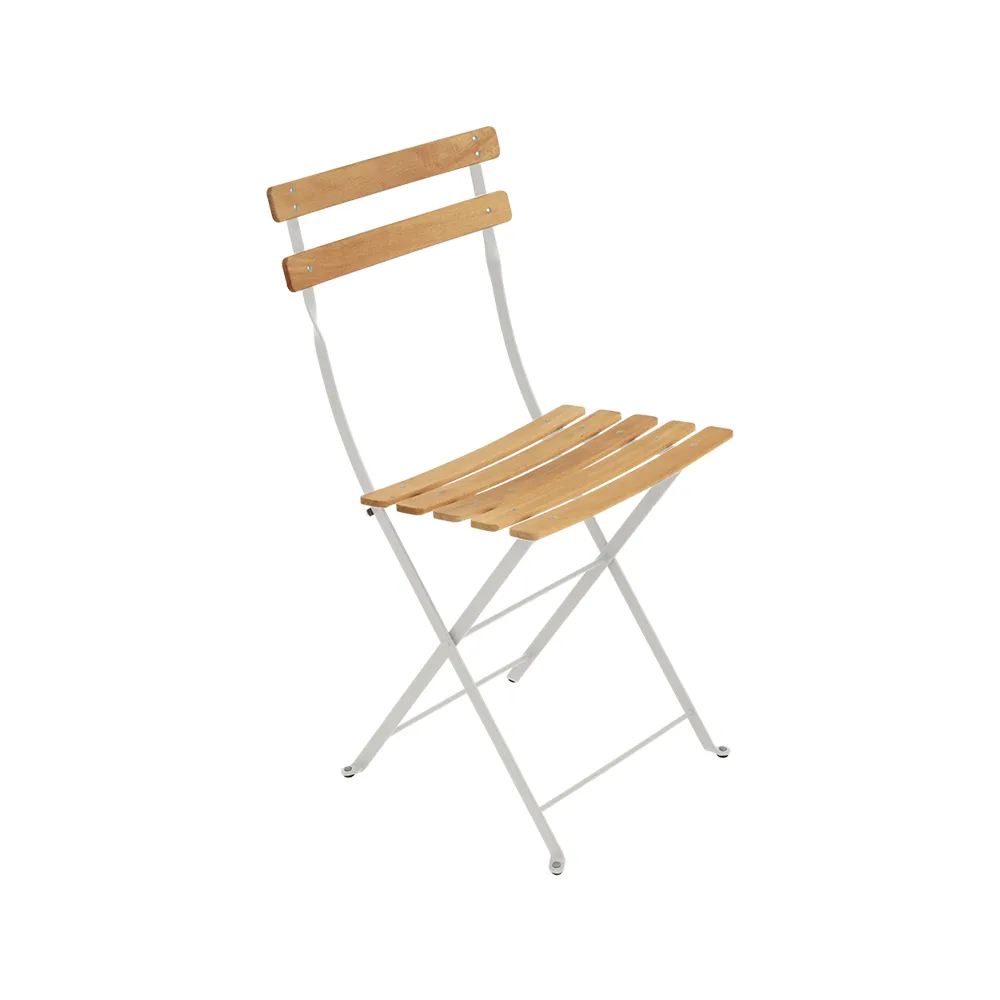 Bistro Natural stol, clay grey, oljad bok Fermob