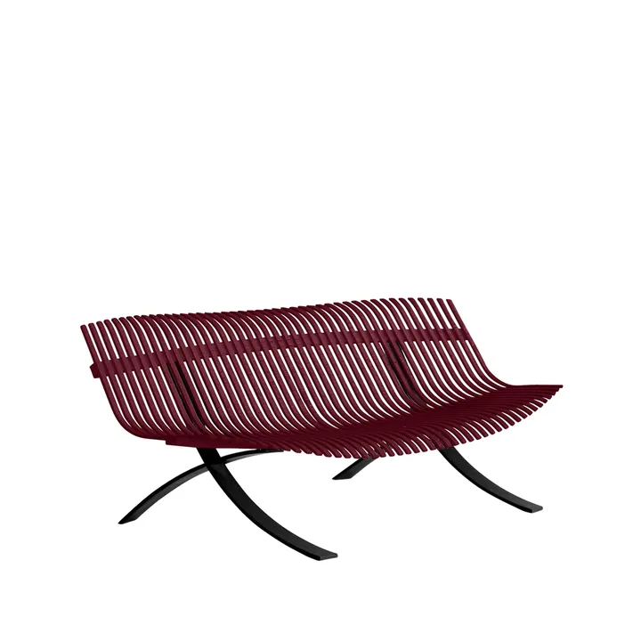 Charivari bänk - Black cherry - Fermob