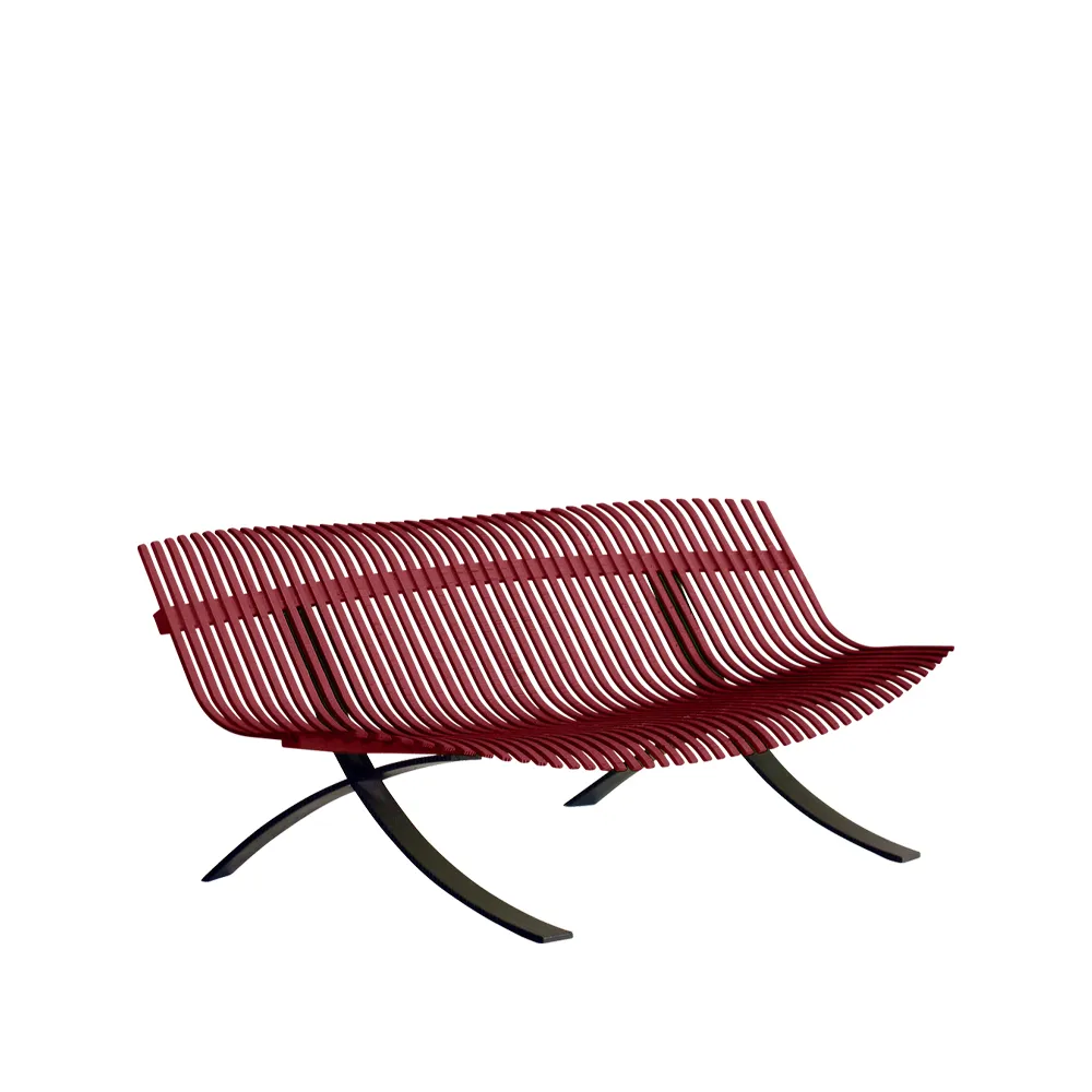 Charivari bänk, chili Fermob