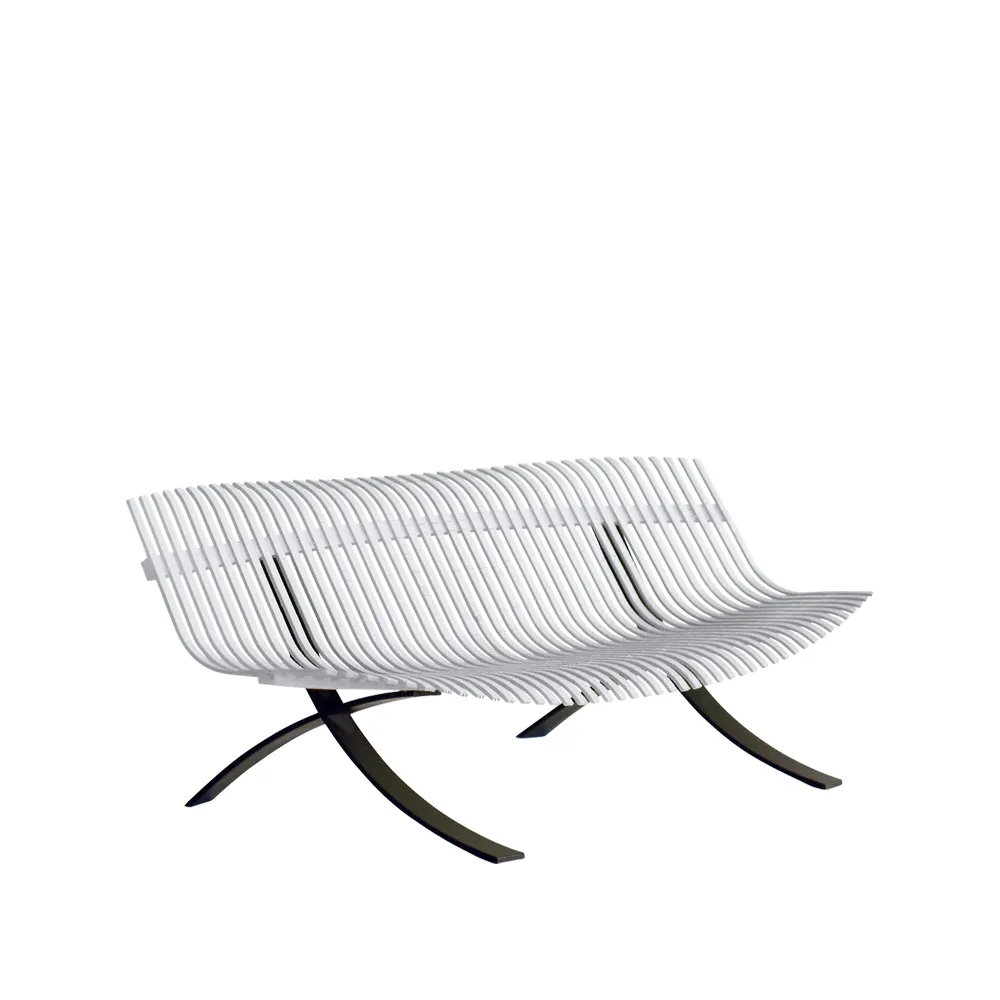 Charivari bänk, cotton white Fermob