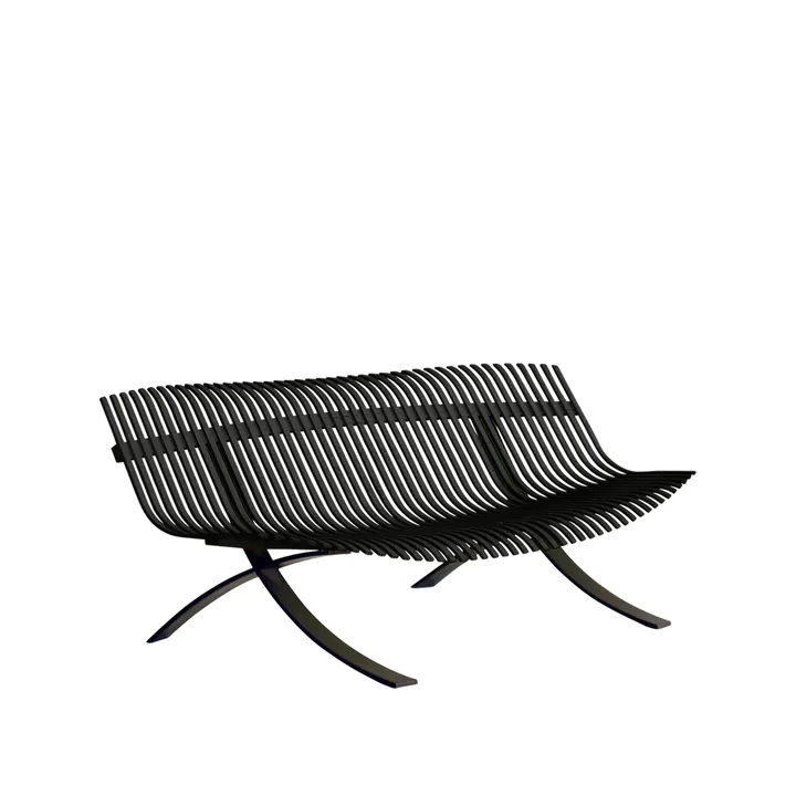 Charivari bänk - Liquorice (svart) - Fermob
