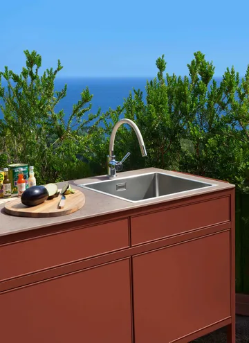 Goosto The Gourmet utekök med diskho - Red ochre - Fermob