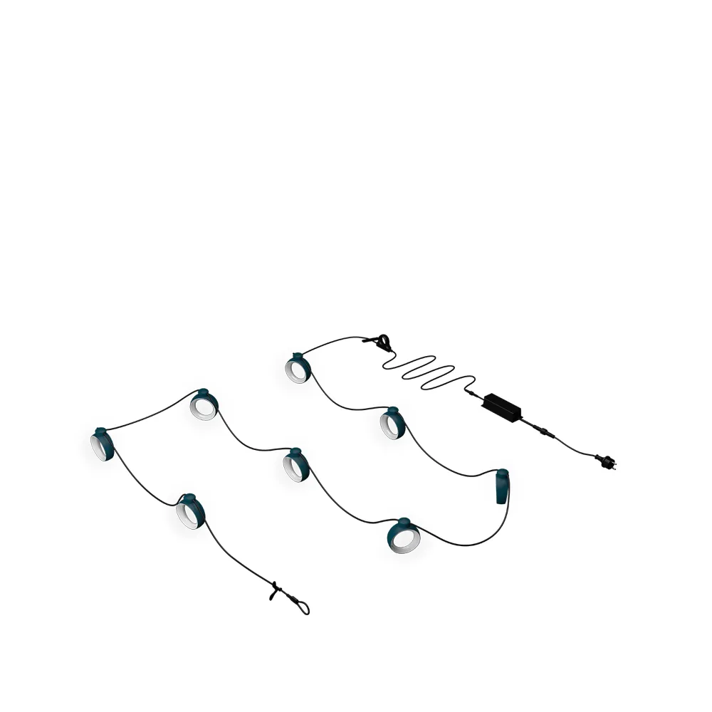 Hoop ljusslinga 12 m, Acapulco blue Fermob