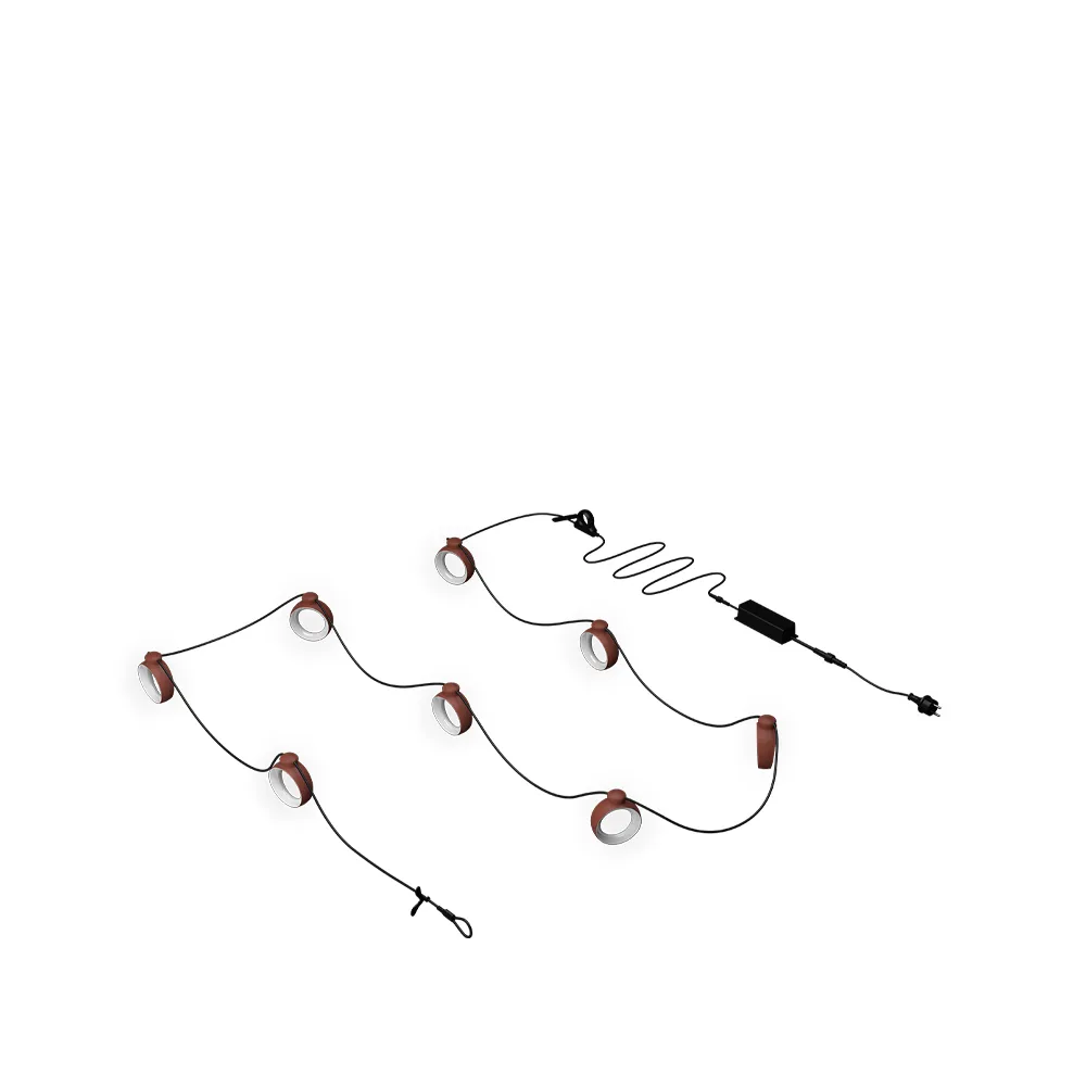 Hoop ljusslinga 12 m, Red ochre (röd) Fermob