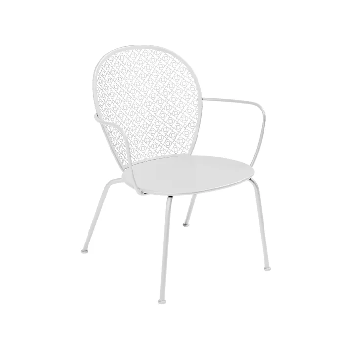 Lorette karmstol låg - Cotton white (vit) - Fermob