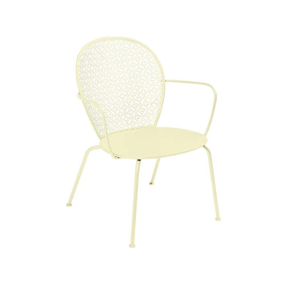 Lorette karmstol låg, Frosted lemon (gul) Fermob