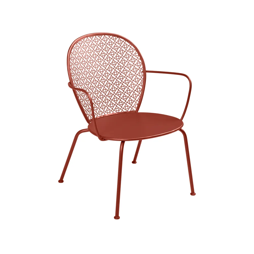 Lorette karmstol låg, red ochre Fermob