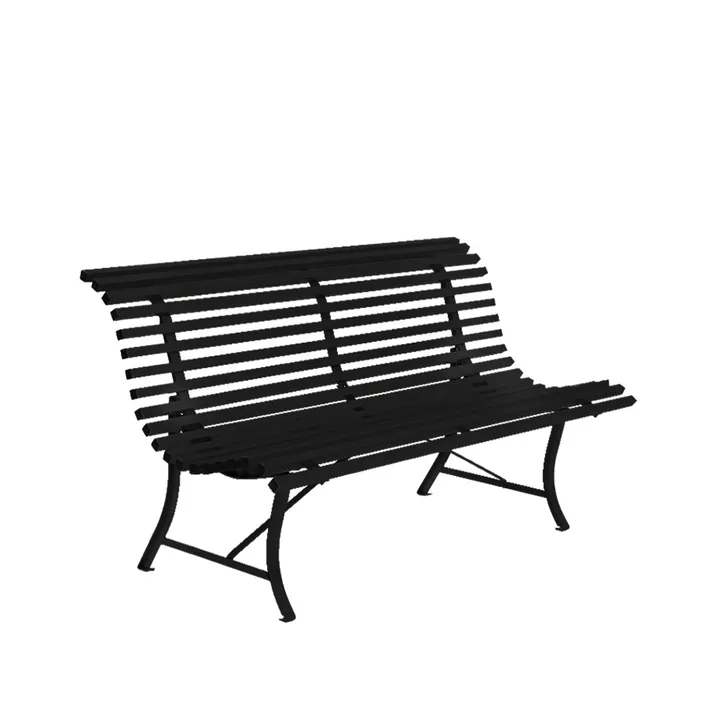Louisiane bänk 150 cm - Liquorice (svart) - Fermob