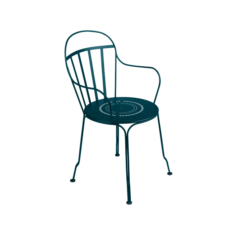 Louvre karmstol, acapulco blue Fermob