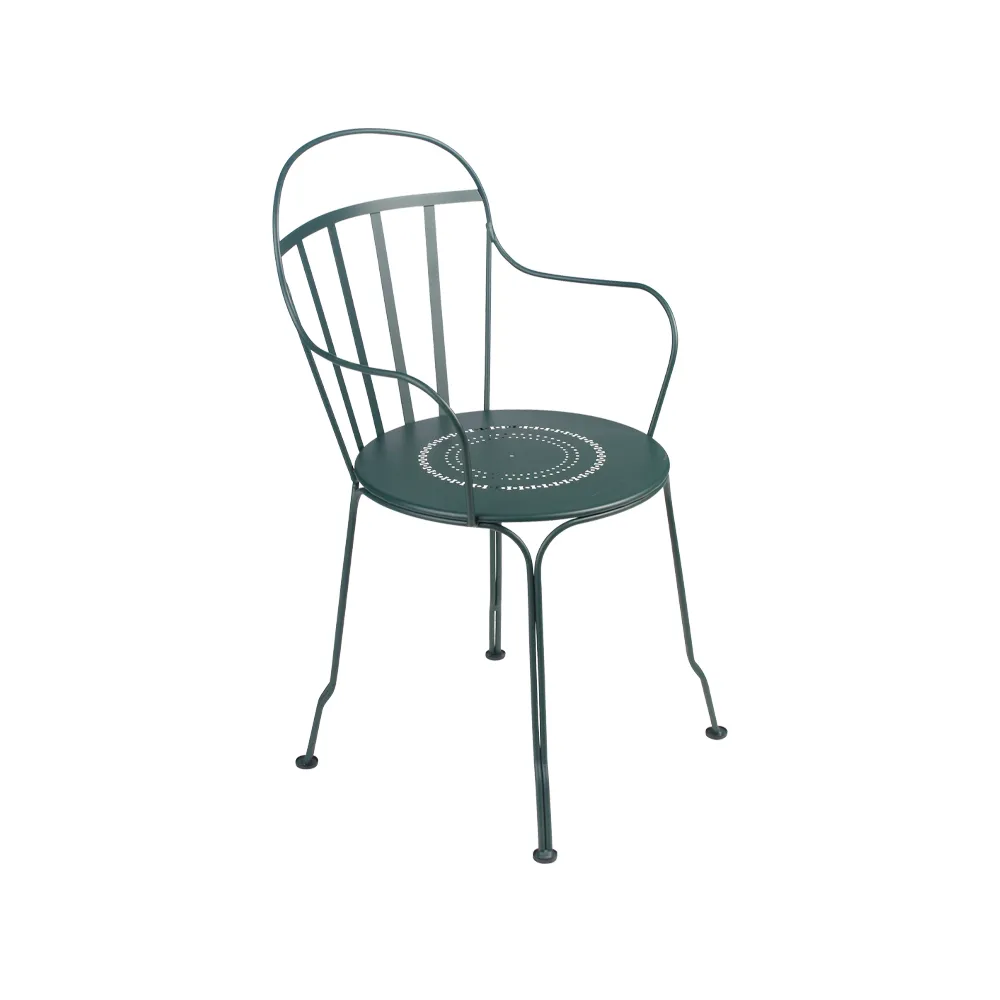 Louvre karmstol, cedar green Fermob