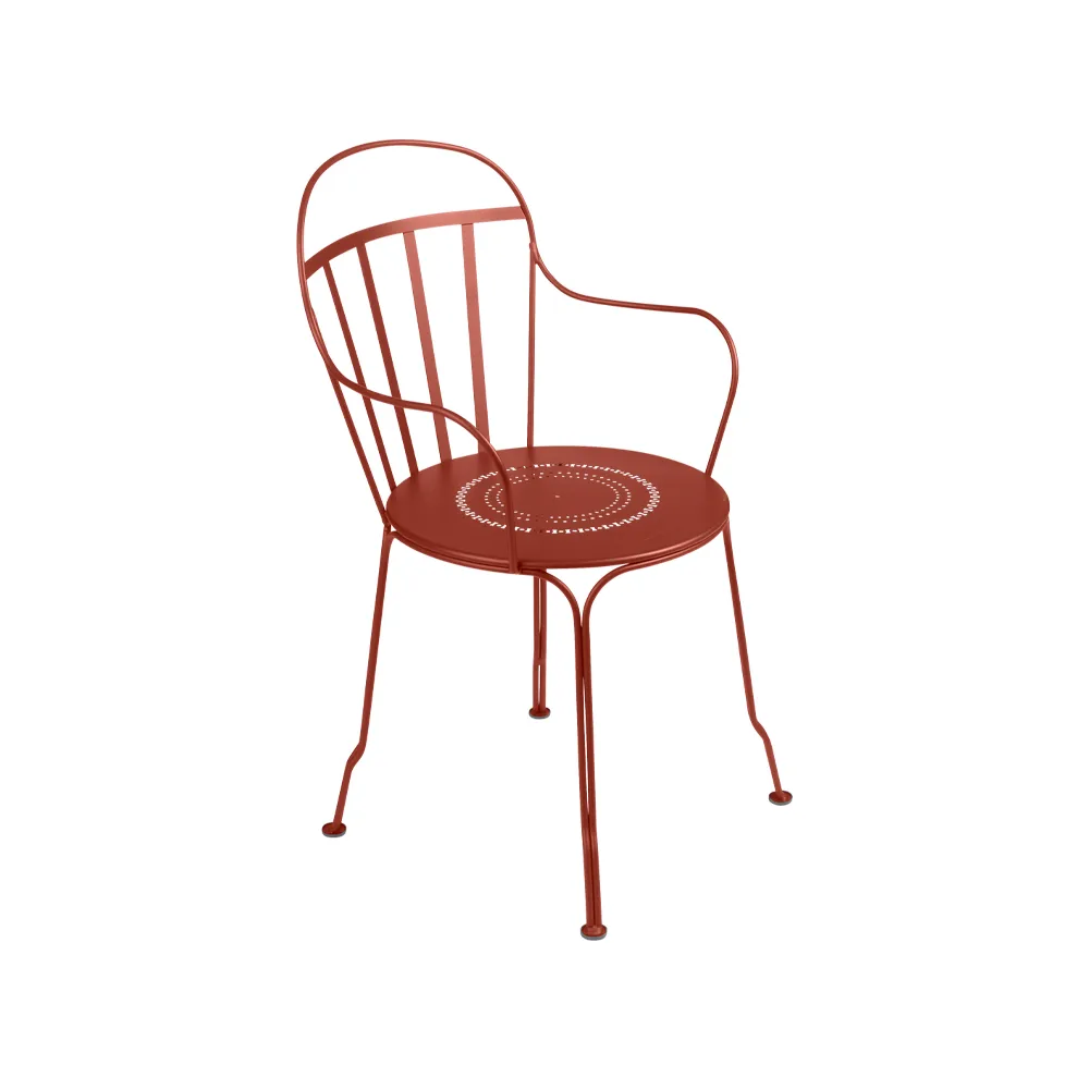 Louvre karmstol, Red ochre (röd) Fermob