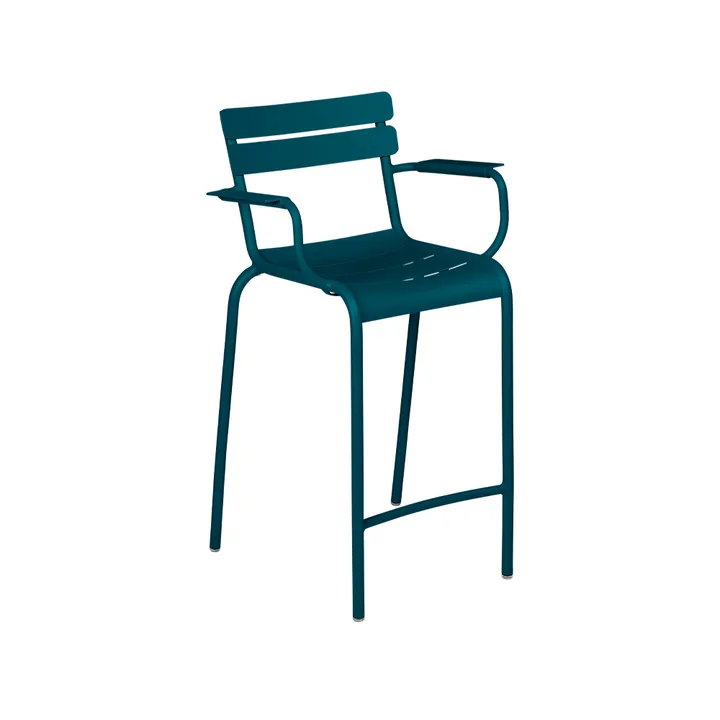 Luxembourg barstol med armstöd - Acapulco blue (blå) - Fermob