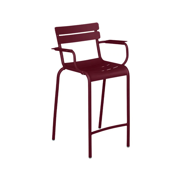 Luxembourg barstol med armstöd - Black cherry (vinröd) - Fermob
