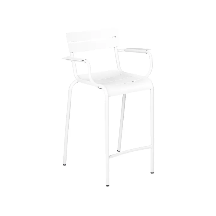 Luxembourg barstol med armstöd - cotton white - Fermob