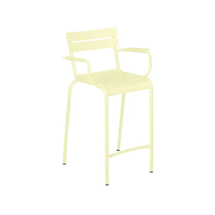 Luxembourg barstol med armstöd - Frosted lemon (gul) - Fermob